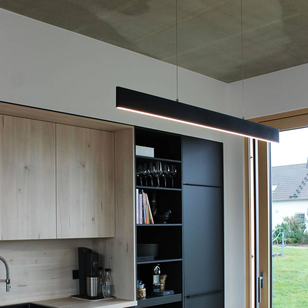 S.Luce Slim LED-Hängeleuchte Dimmbar 3040lm Up&Down Schwarz
