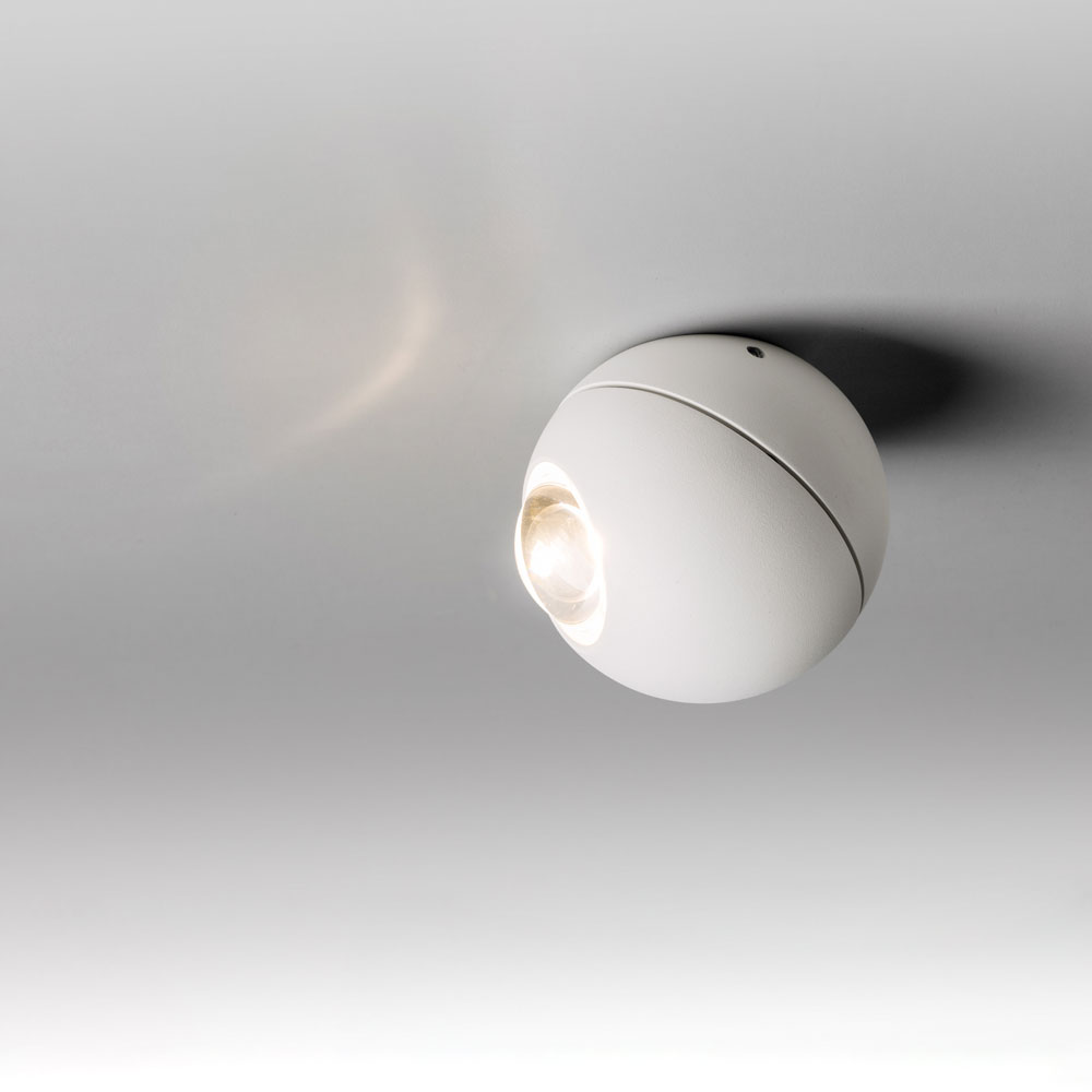 S.Luce LED Decken- & Wandleuchte Glob 350° schwenkbar Weiß Exklusive Angebote
