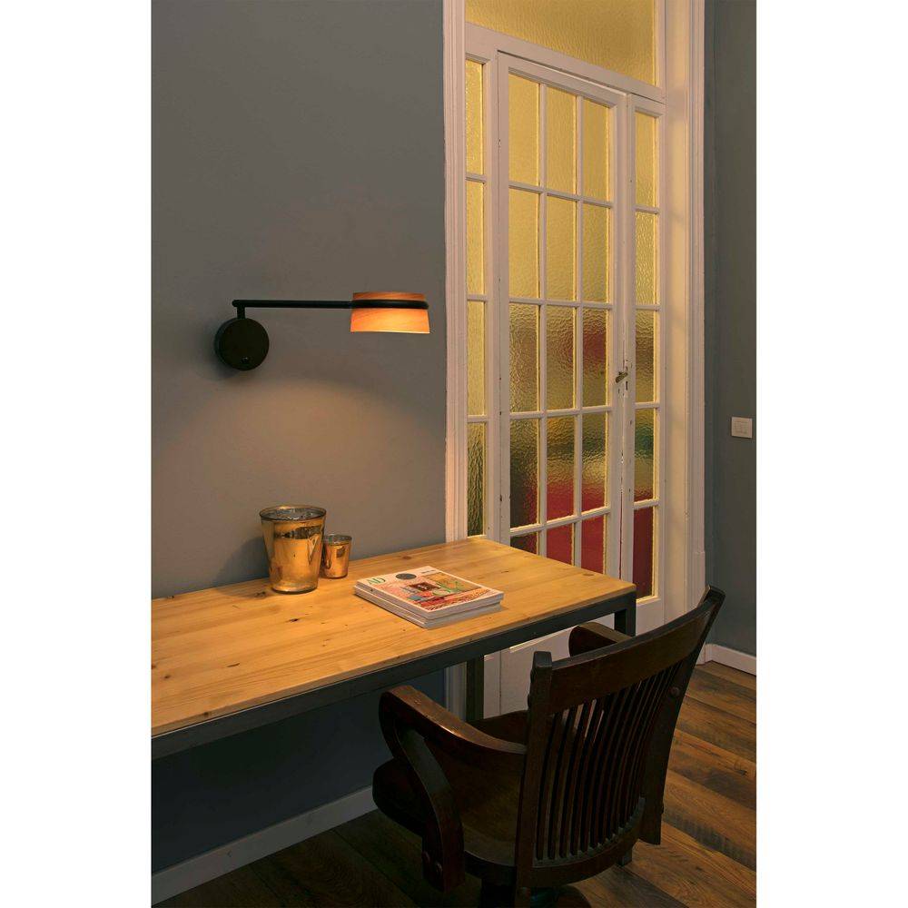 S.Luce Dimmbare LED Lese-Wandleuchte LOOP Schwarz, Braun Bis zu 50% Rabatt