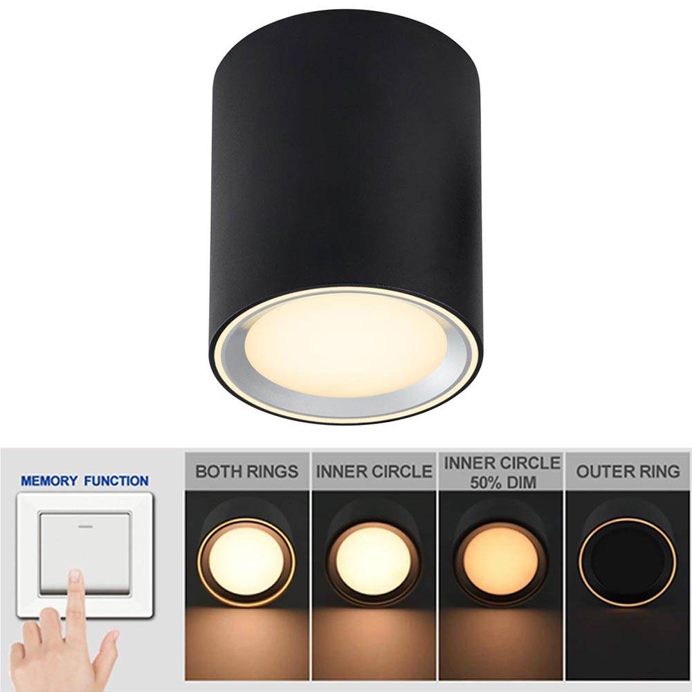 S.Luce LED Aufbauleuchte Moodmaker M Dimmbar Schwarz Nur für heute