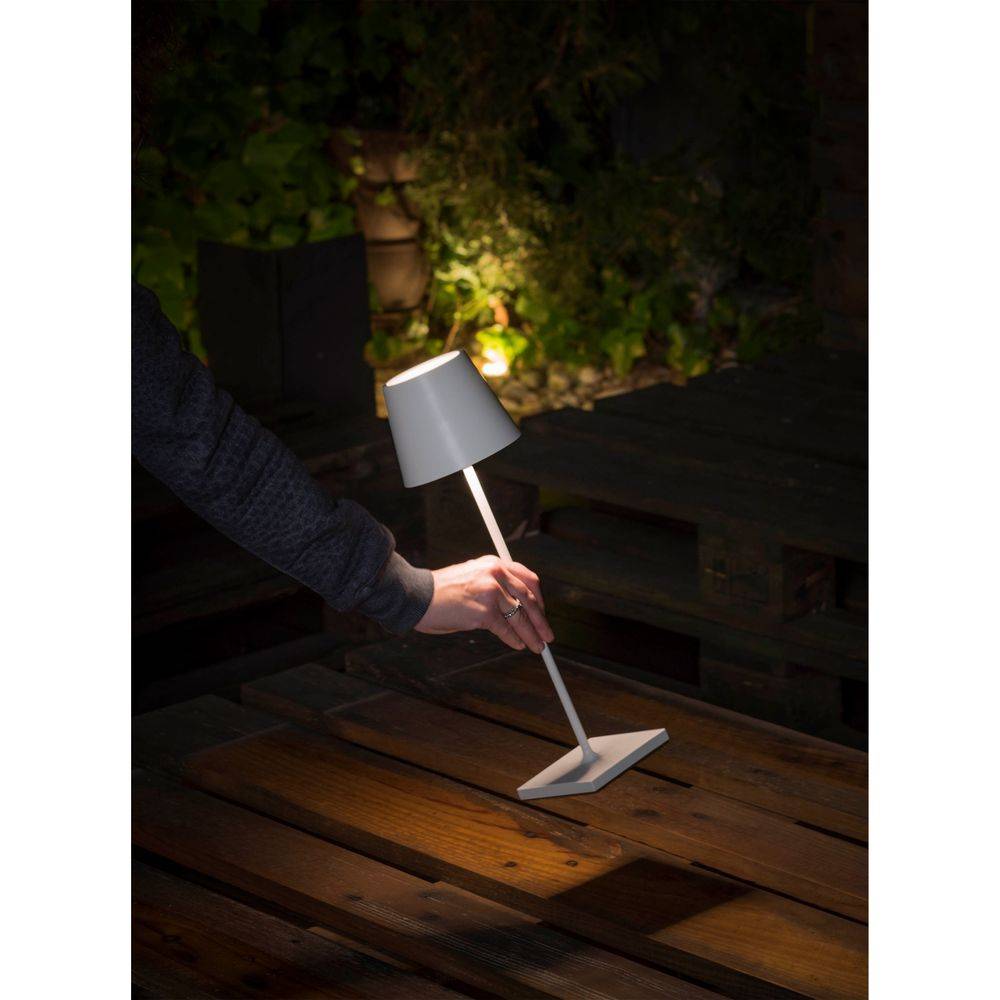 S.Luce LED Akku-Außentischlampe TOC IP54 Weiß 50% Rabatt für begrenzte Zeit