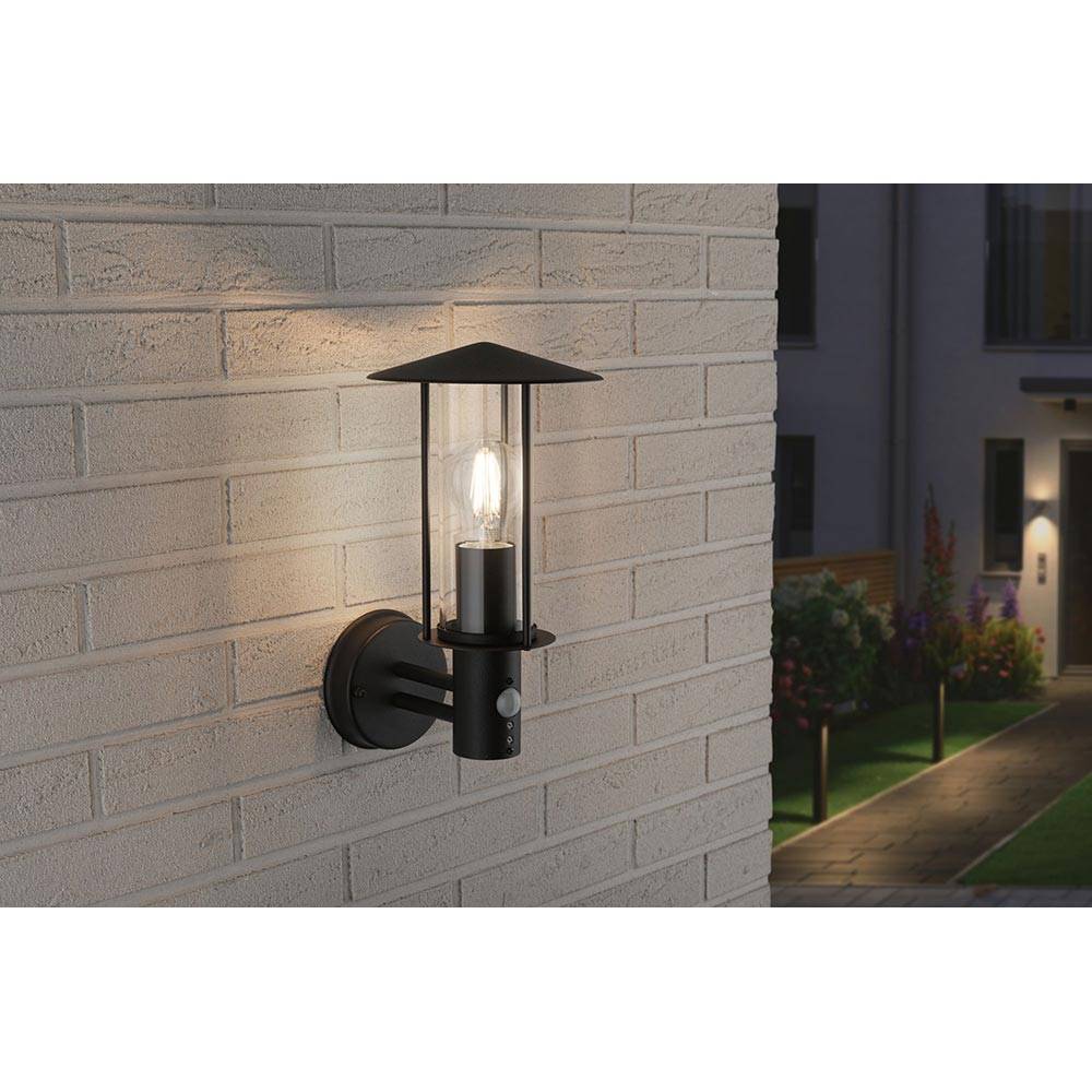 S.Luce Sensor Außenwandleuchte Classic Dunkelgrau Metall Glas Kostenloser Versand
