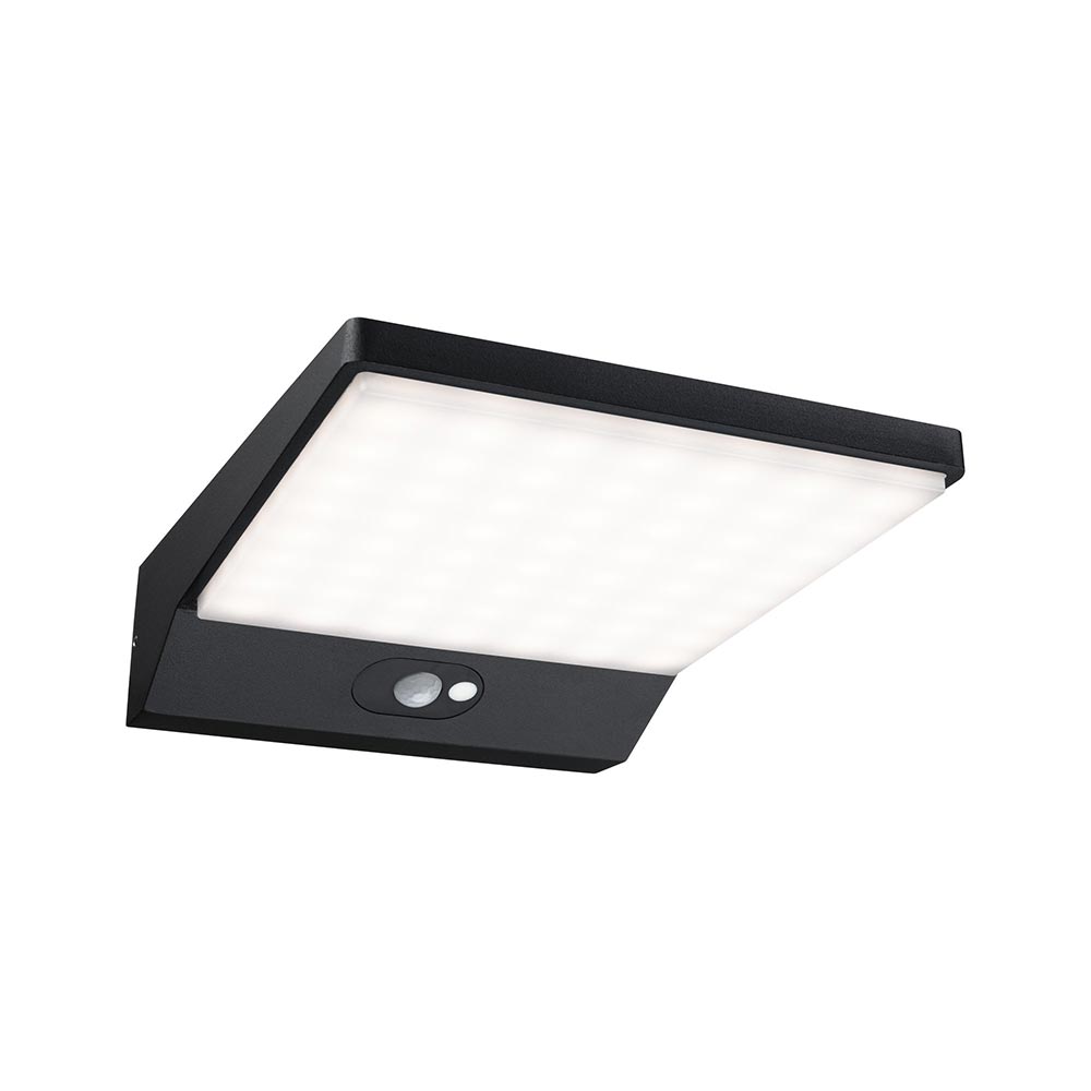 S.Luce Solar LED Außenwandlampe Ronas Bewegungsmelder Grau Limitierter Zeitrabatt