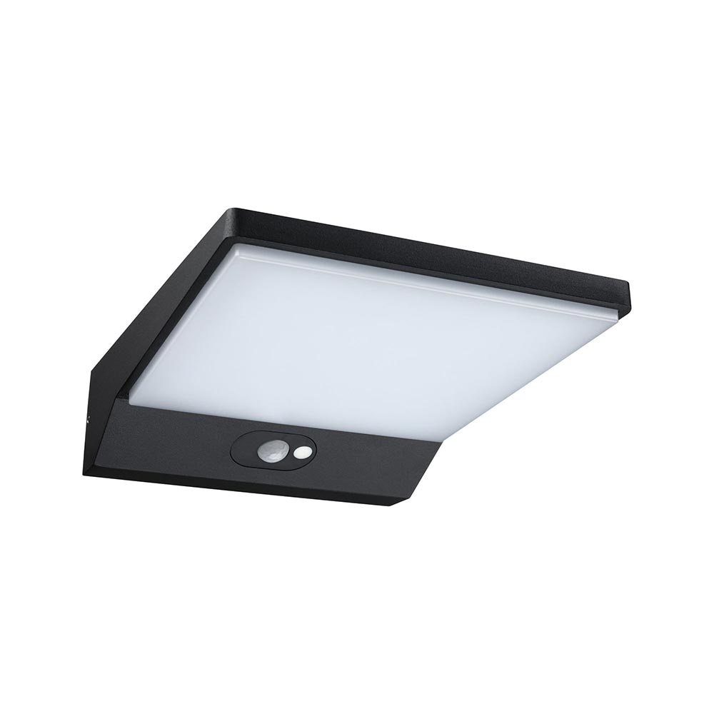 S.Luce Solar LED Außenwandlampe Ronas Bewegungsmelder Grau Limitierter Zeitrabatt