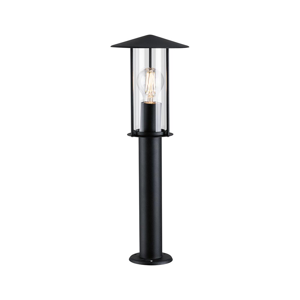S.Luce Pollerleuchte Classic Dunkelgrau Metall Glas Versandkostenfrei