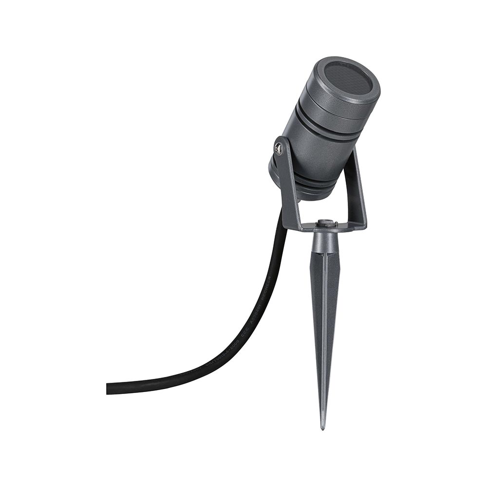 S.Luce LED Gartenstrahler Radon Grau Metall IP65 Vatertagsangebot