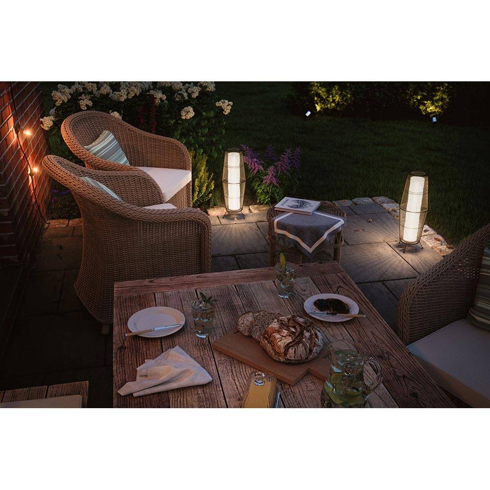 S.Luce Plug & Shine LED Lichtobjekt Basket Rattan Braun Jubiläumsangebot