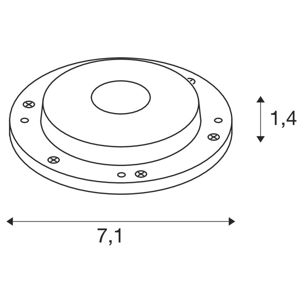 S.Luce SLV Small Plot LED Modul Edelstahl Gefrosted 3000K 180° Heißer Verkauf