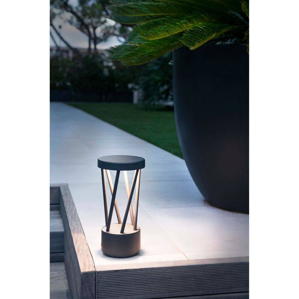S.Luce LED Sockelleuchte Twist 10W 3000K IP65 Dunkelgrau Bestseller