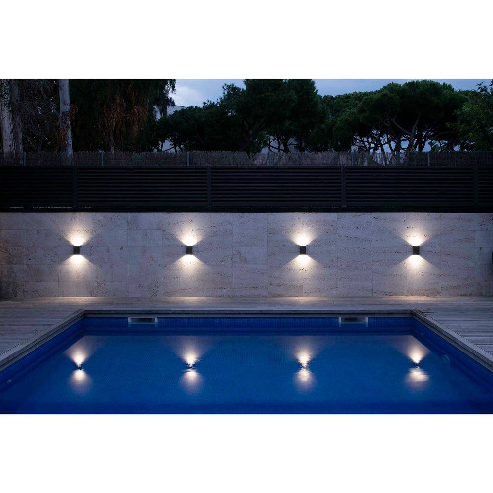 S.Luce LED Außenwandleuchte LING 6W 4000K IP54 Dunkelgrau Tägliche Deals