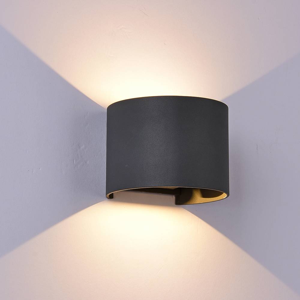 S.Luce Mantra Runde Outdoor LED-Wandleuchte Davos