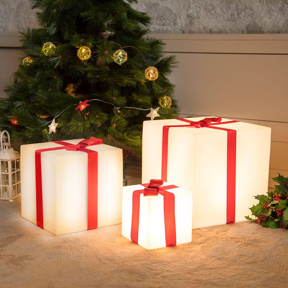 S.Luce LED Weihnachtswürfel Gifty Akku + Solar IP65 Fabrik Onlineshop