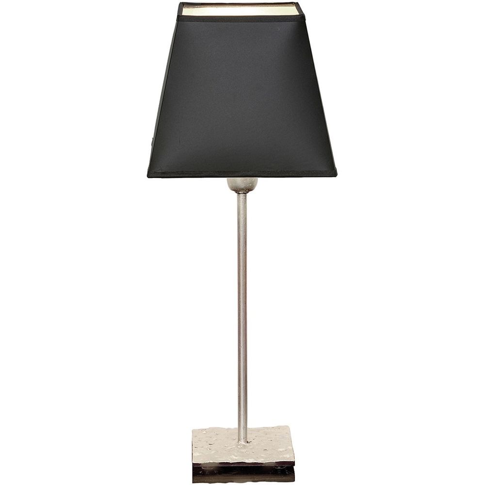 S.Luce Tischleuchte Mattia Eckig Eisen Silber-Schwarz Online Outlet