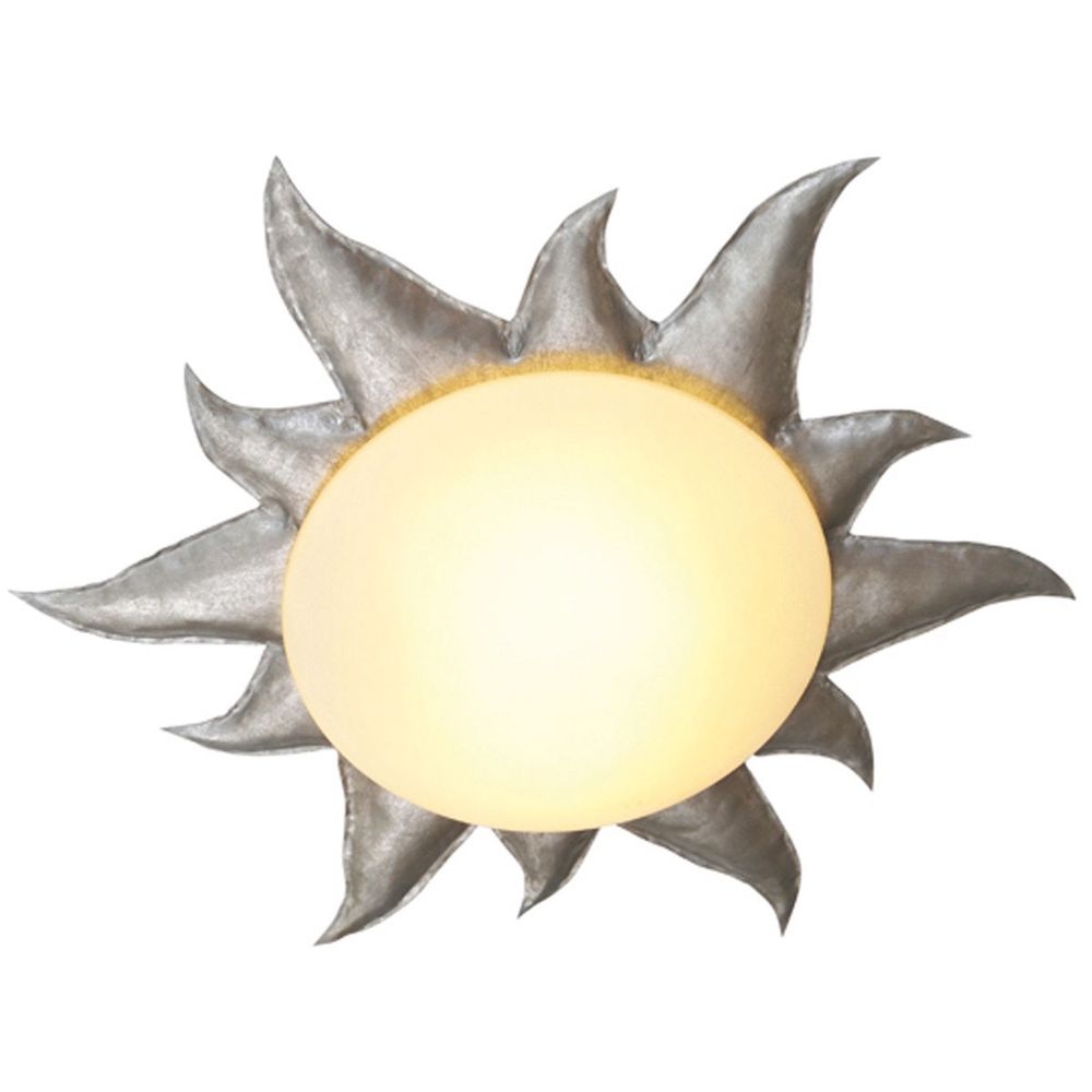 S.Luce Deckenleuchte 2-flammig Sole Argento Eisen Silber Zeitlich begrenztes Angebot