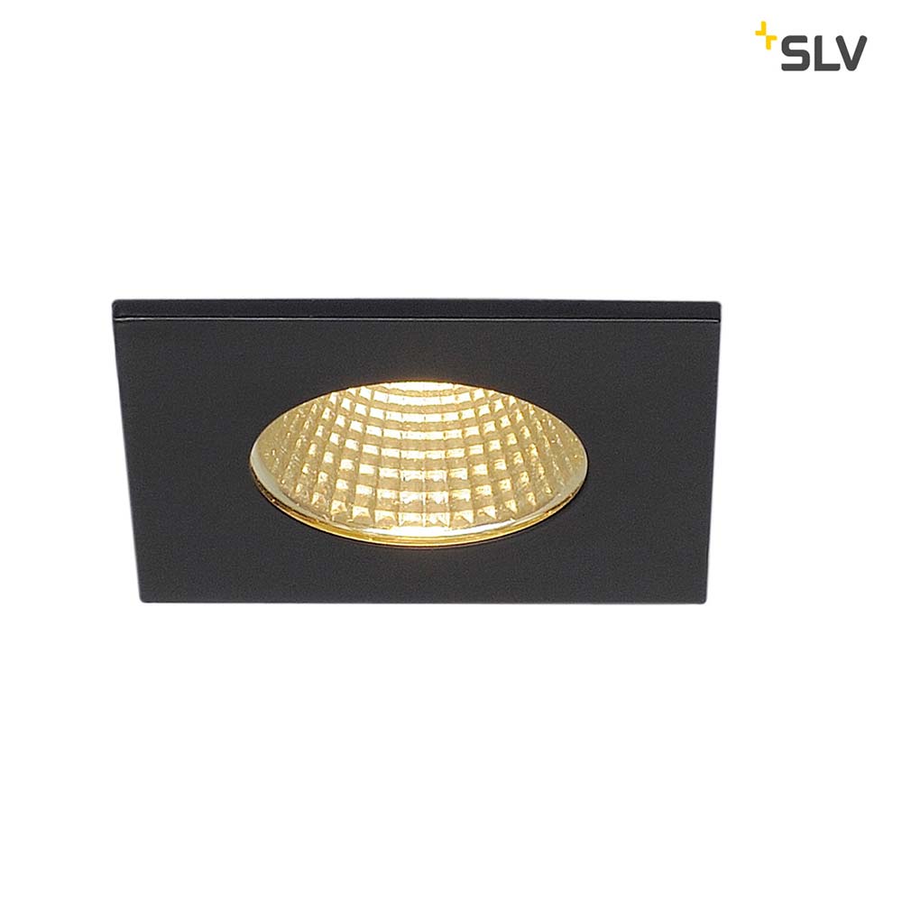 S.Luce SLV Patta-F Deckeneinbauleuchte Eckig Schwarz 9W 38° 3000K Begrenzte Freigabe