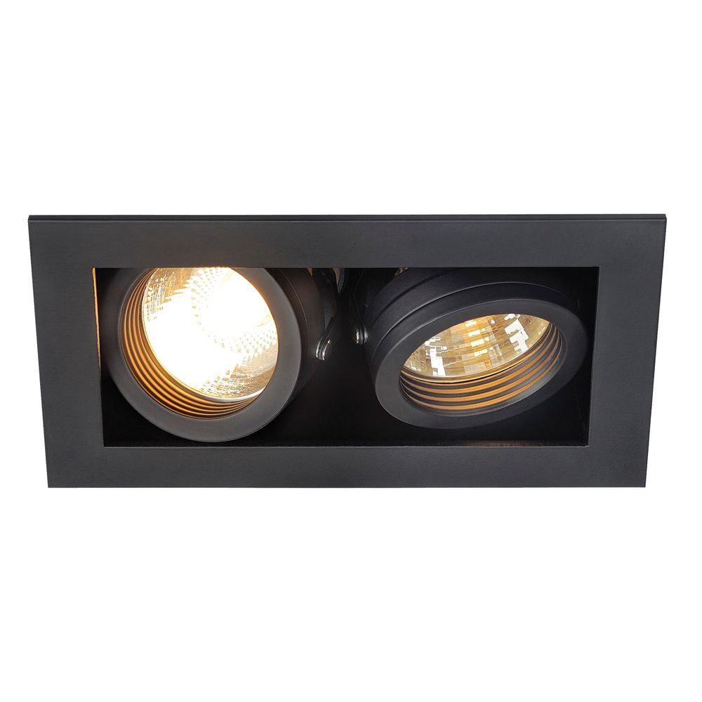 S.Luce SLV Kadux 2 GU10 Downlight eckig Schwarz max. 2x50W Letzte 3 Tage