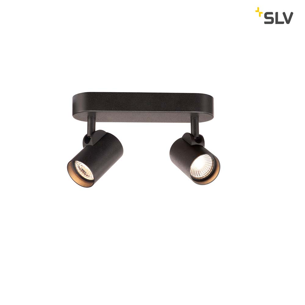 S.Luce SLV Helia LED Double Wand- & Deckenleuchte 3000K 35° Schwarz Nur für heute