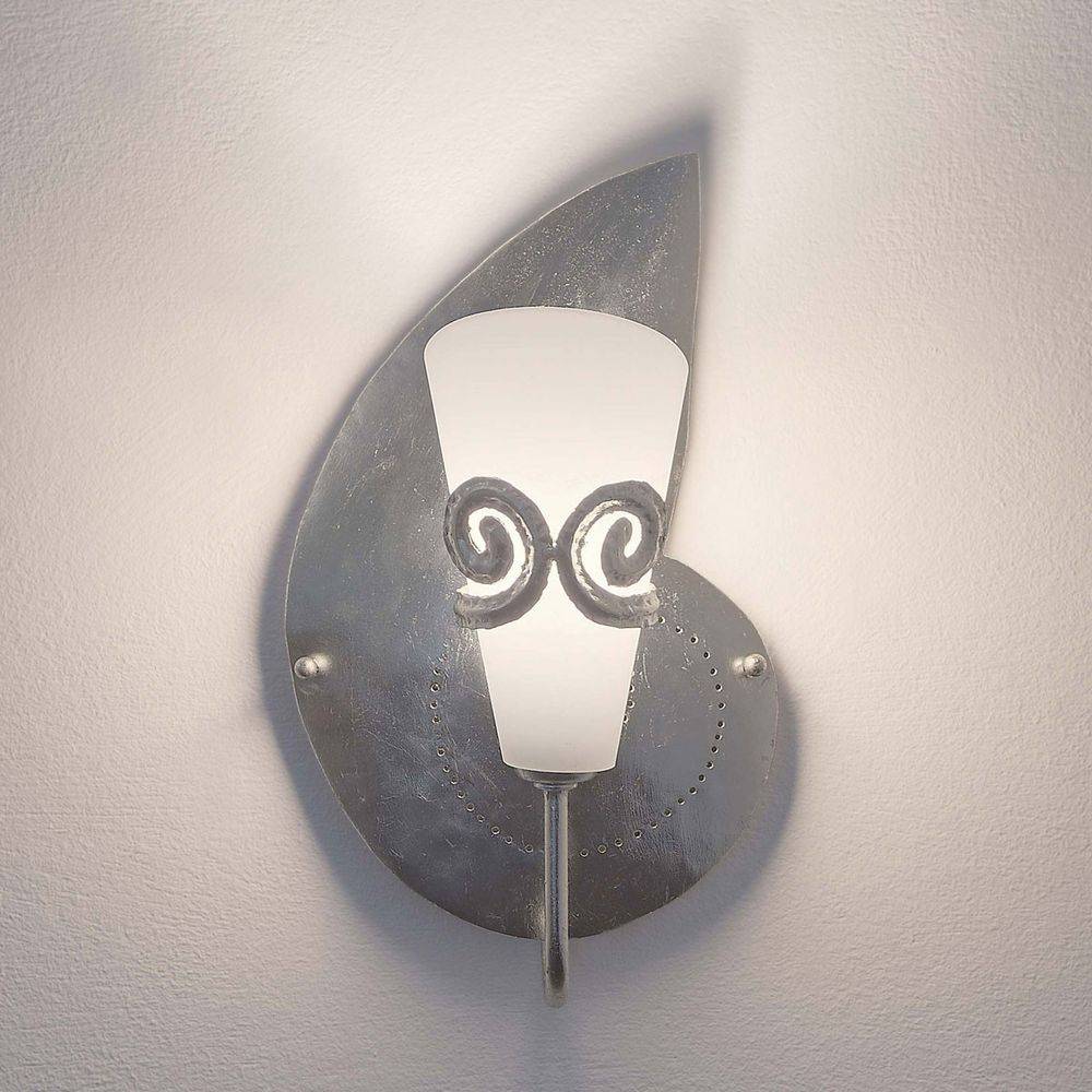 S.Luce Wandleuchte Doppione Links Eisen-Glas Silber Black Friday Preise